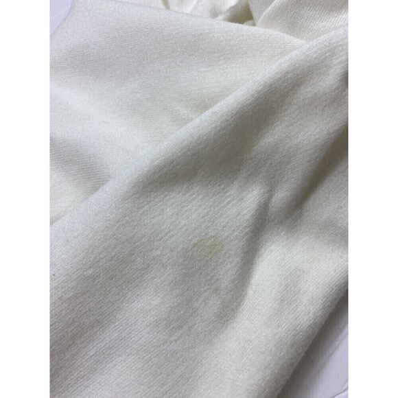 MNG Mango Mock Neck Sweater Cream Size Medium Puff Shoulder Tags Attached - Picture 7 of 8